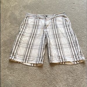 Black and White Plaid Shorts